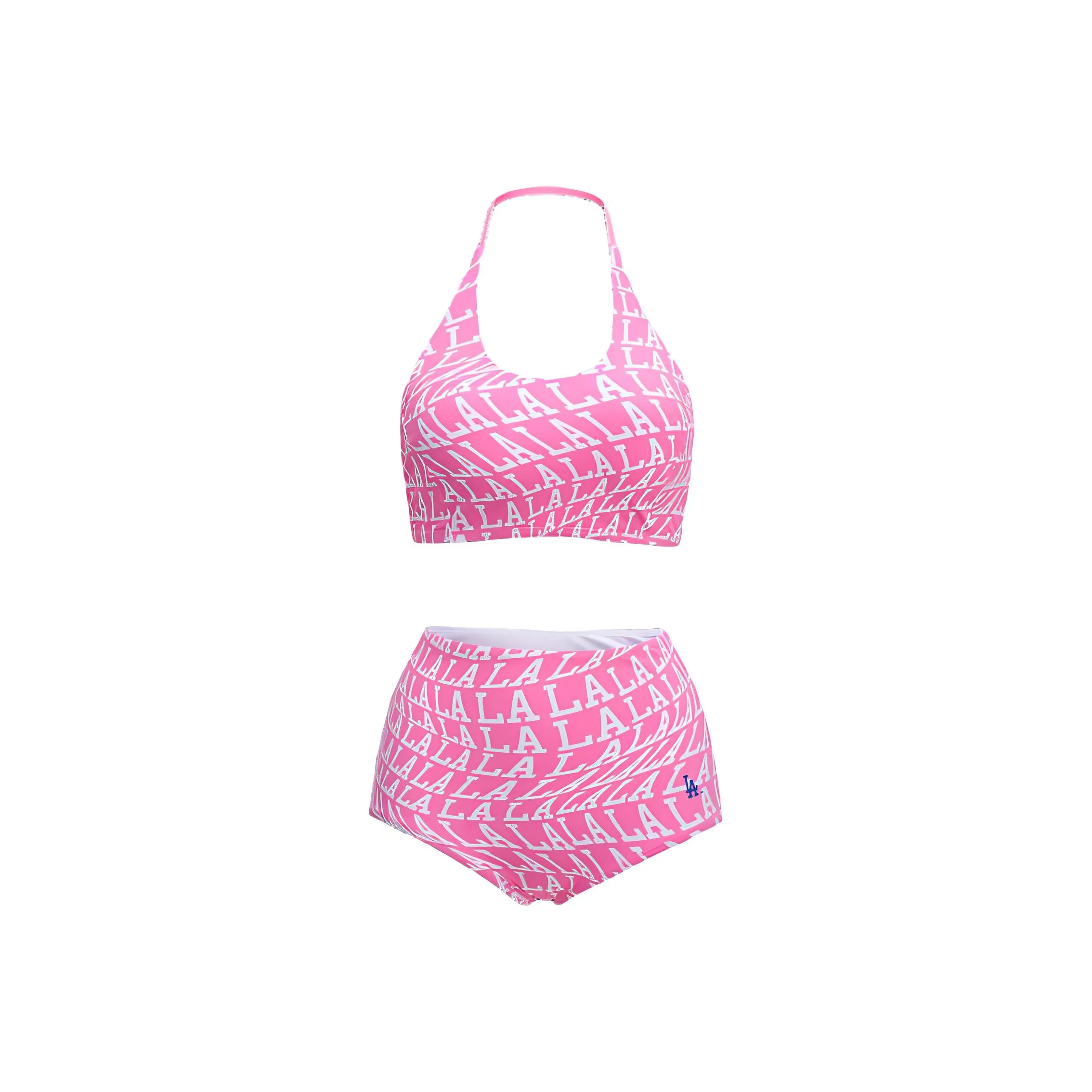 MLB Illusion Series Los Angeles Dodgers Team Two Piece Swimsuits Women's Dark Pink