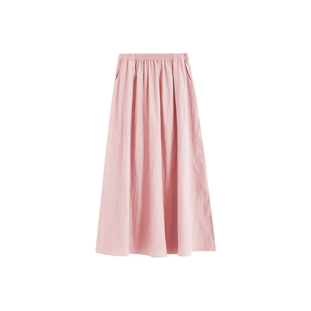 TBSM Повседневный длинный юбка женский абрикос
