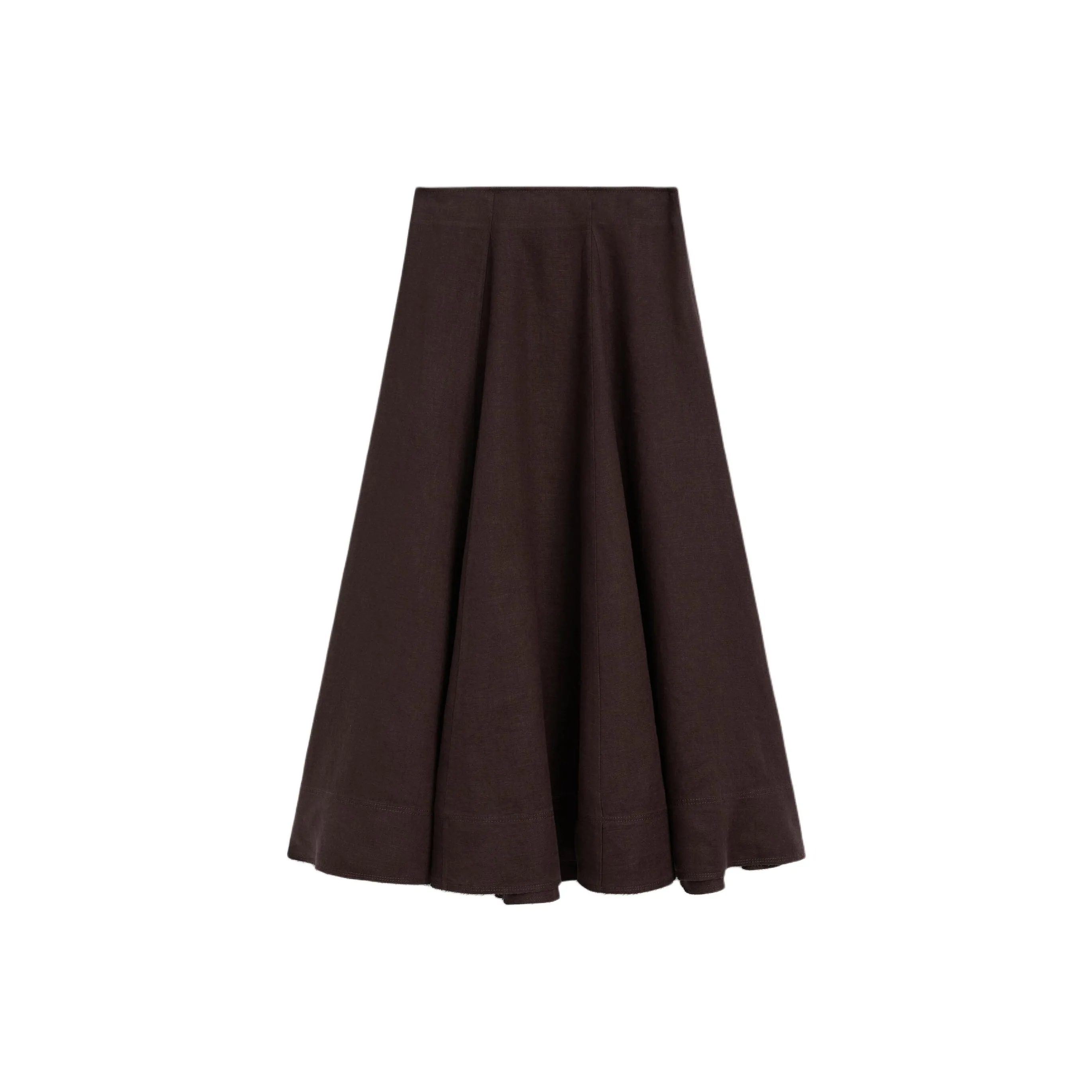 Massimo Dutti Повседневный Длинный Юбка Женские Коричневый