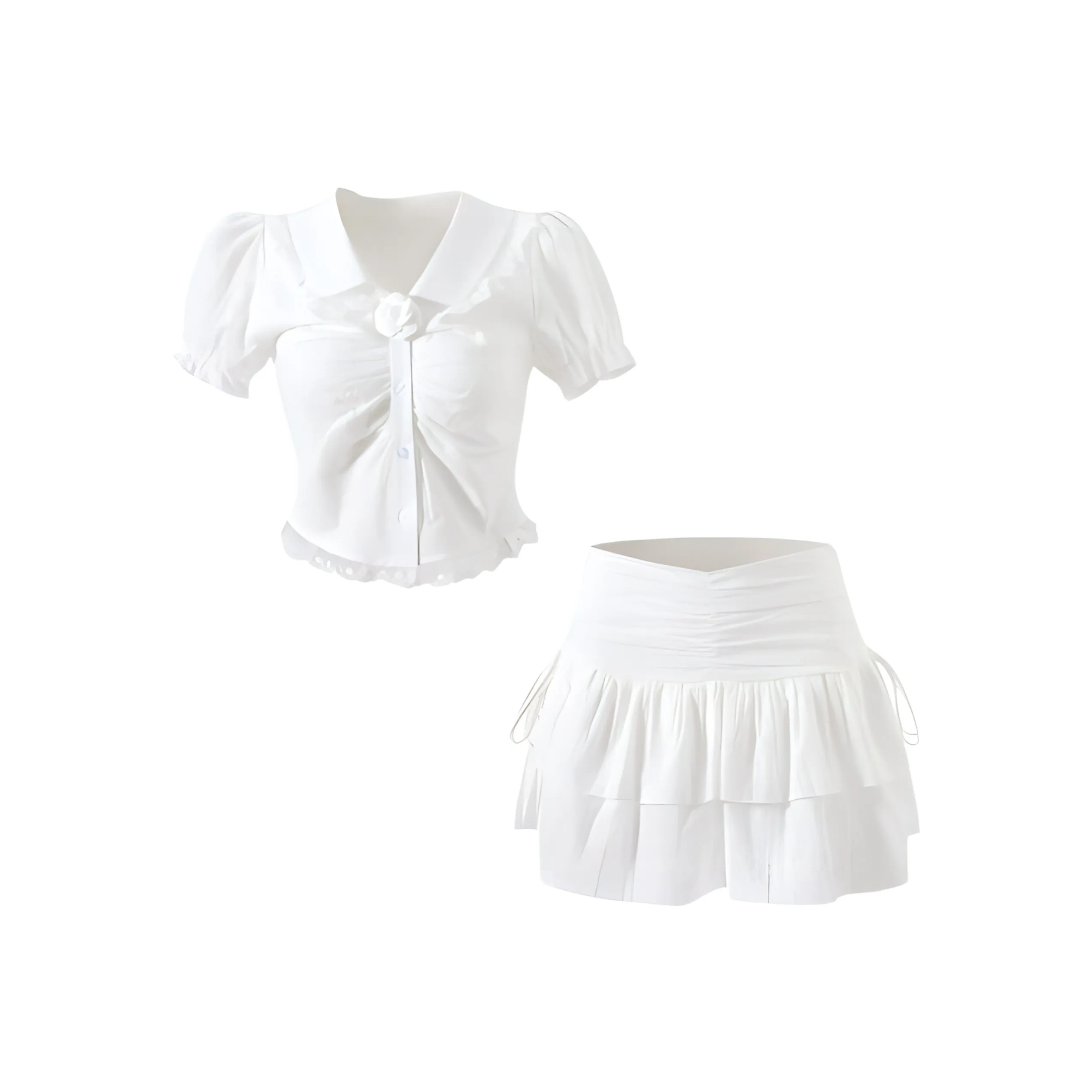 SECFLY OFFICIAL Комплект с юбкой Женская Белая