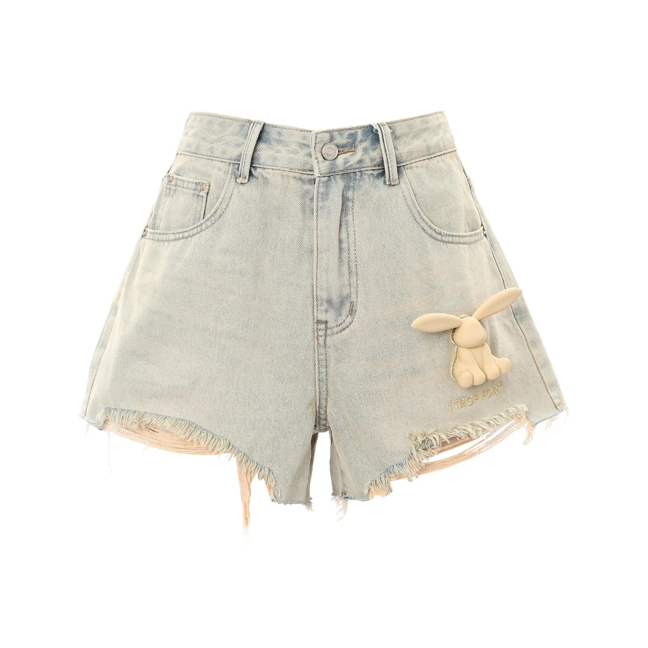 1 TROP FORT Джинсовые шорты Женские Медно-зеленый