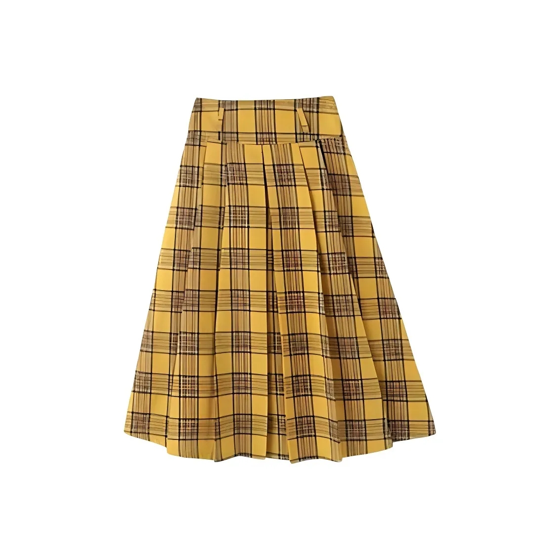 KEAB Повседневный Длинный Юбка Женские Желтый