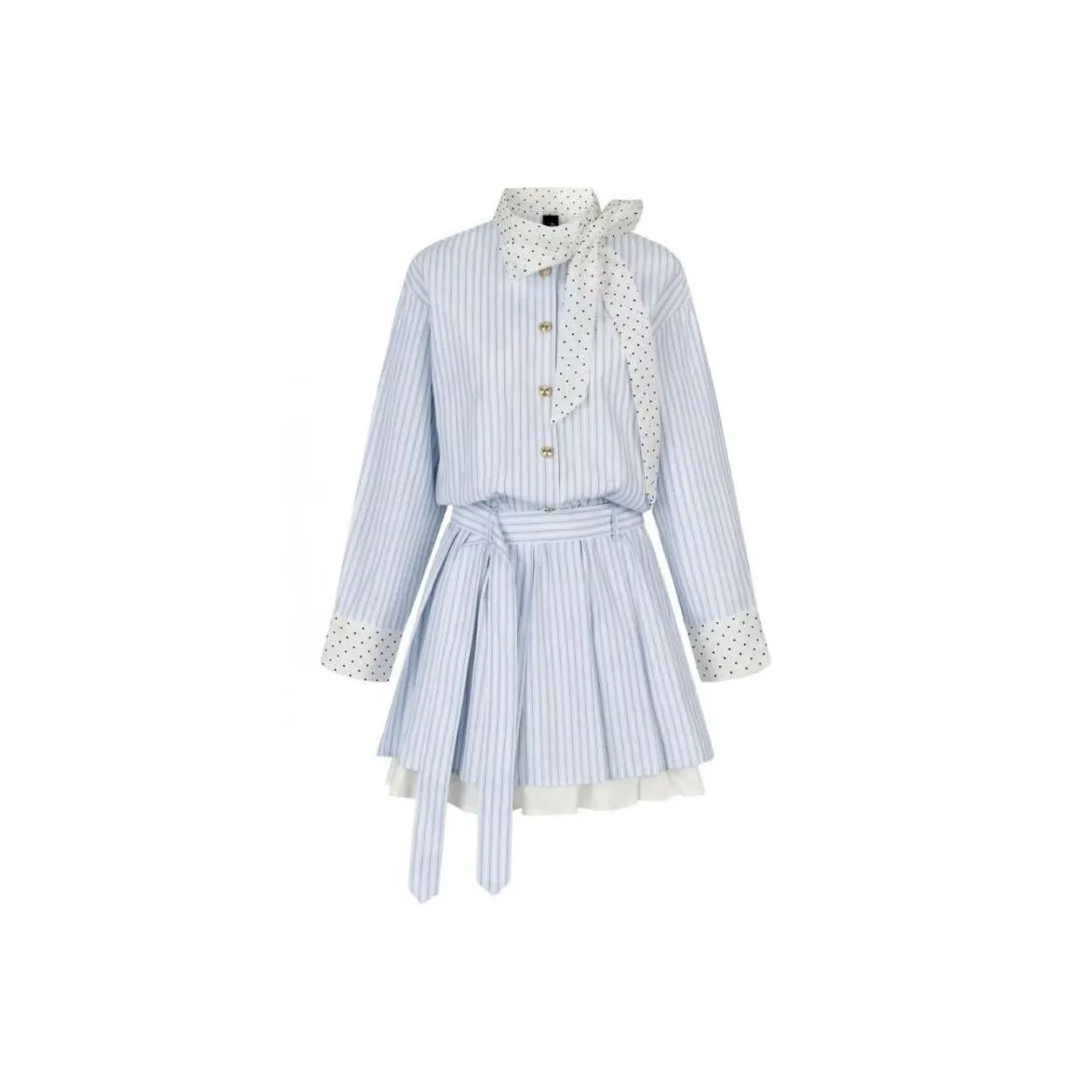 NOOING Длинное платье с длинными рукавами женское