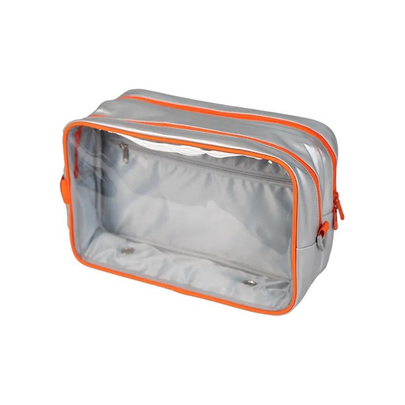 LIZHIZAO ПВХ Поливинилхлорид Путешествие Сумка для хранения Унисекс Серебряный Оранжевый