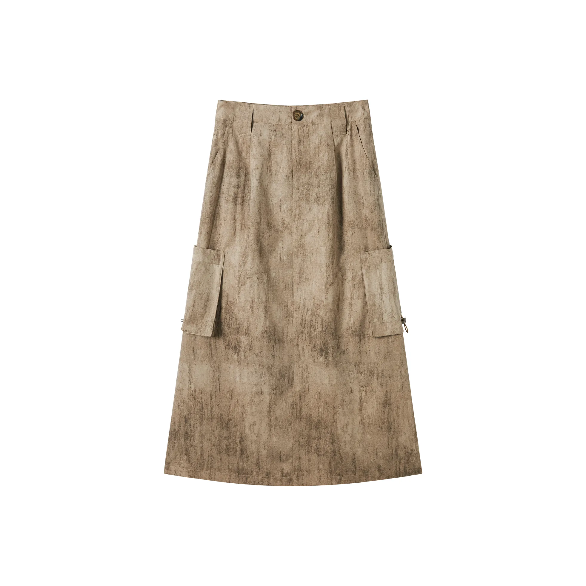 DIALOGUE Повседневный Длинный Юбка Женские Смешанный Градиент Коричневый