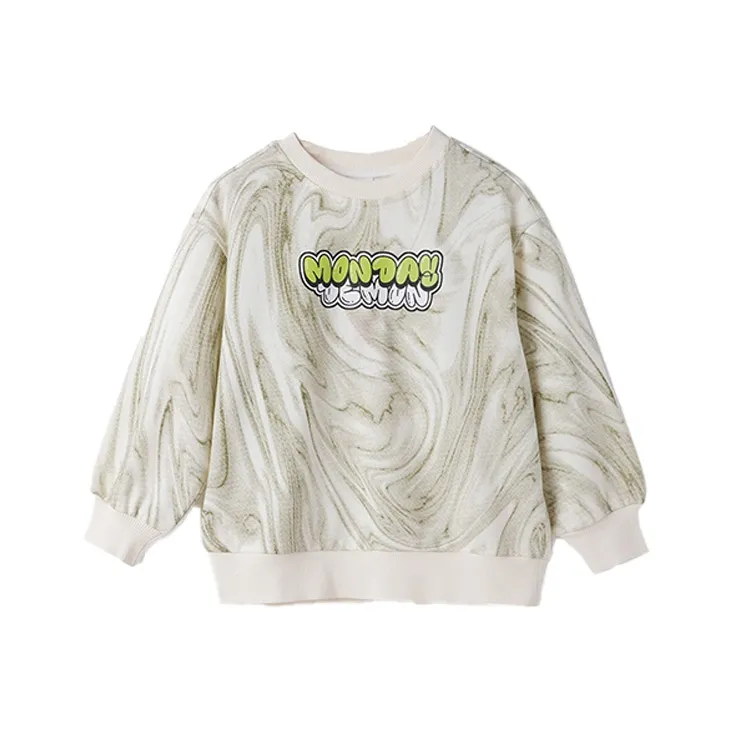 HUANGSHITONGYUAN Свитшот зеленый для детей 3-7 лет