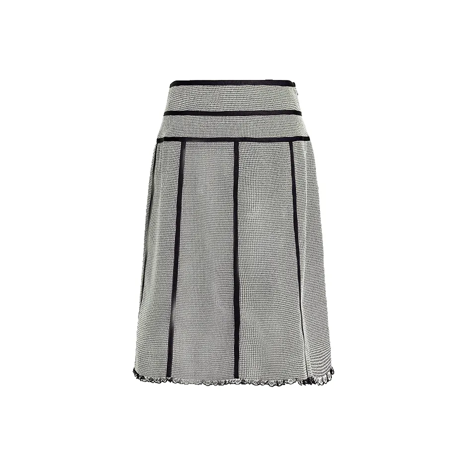 LIZZY Casual Long Skirts Women's Black White