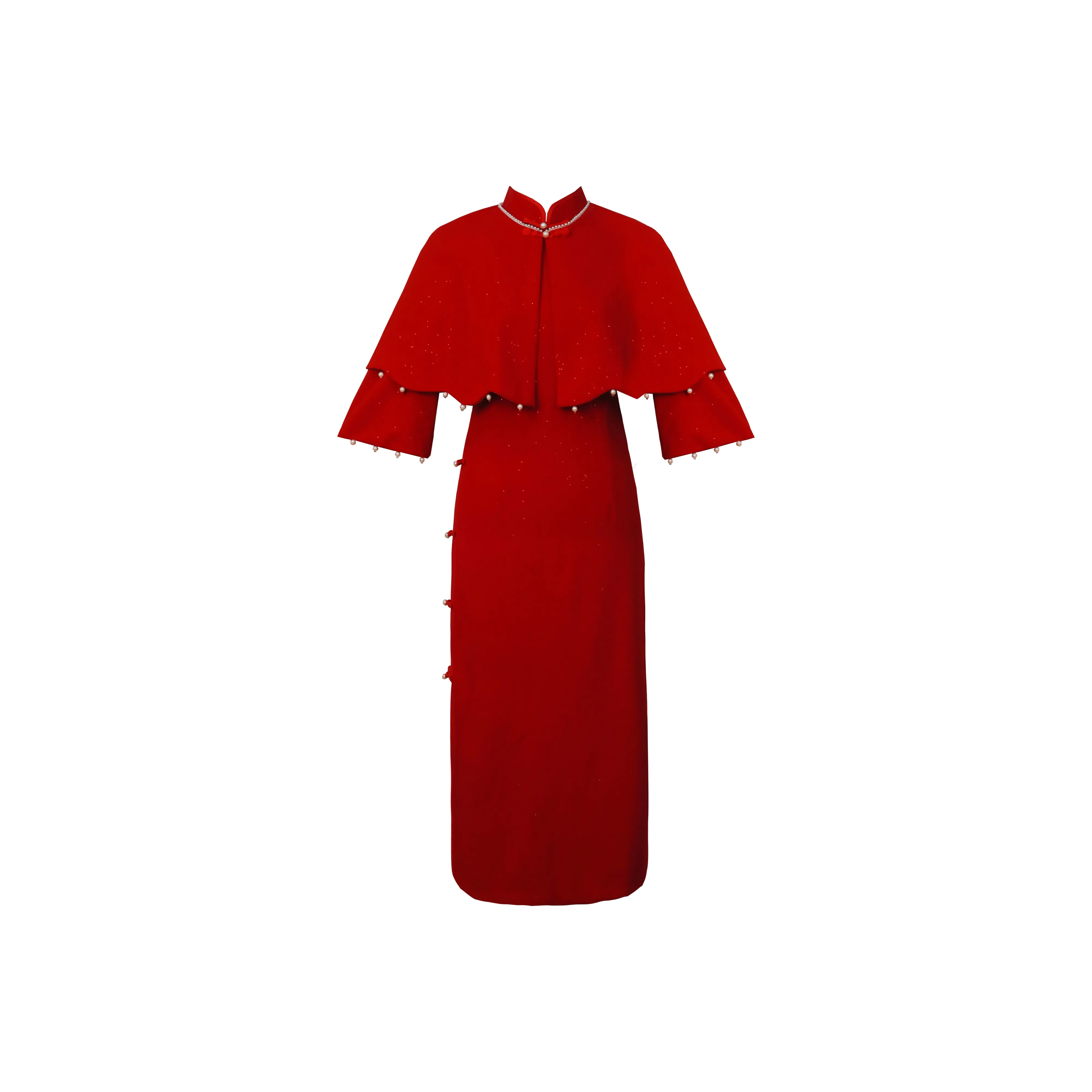 Clothes Cut By Time Cheongsam Women's Burgundy
