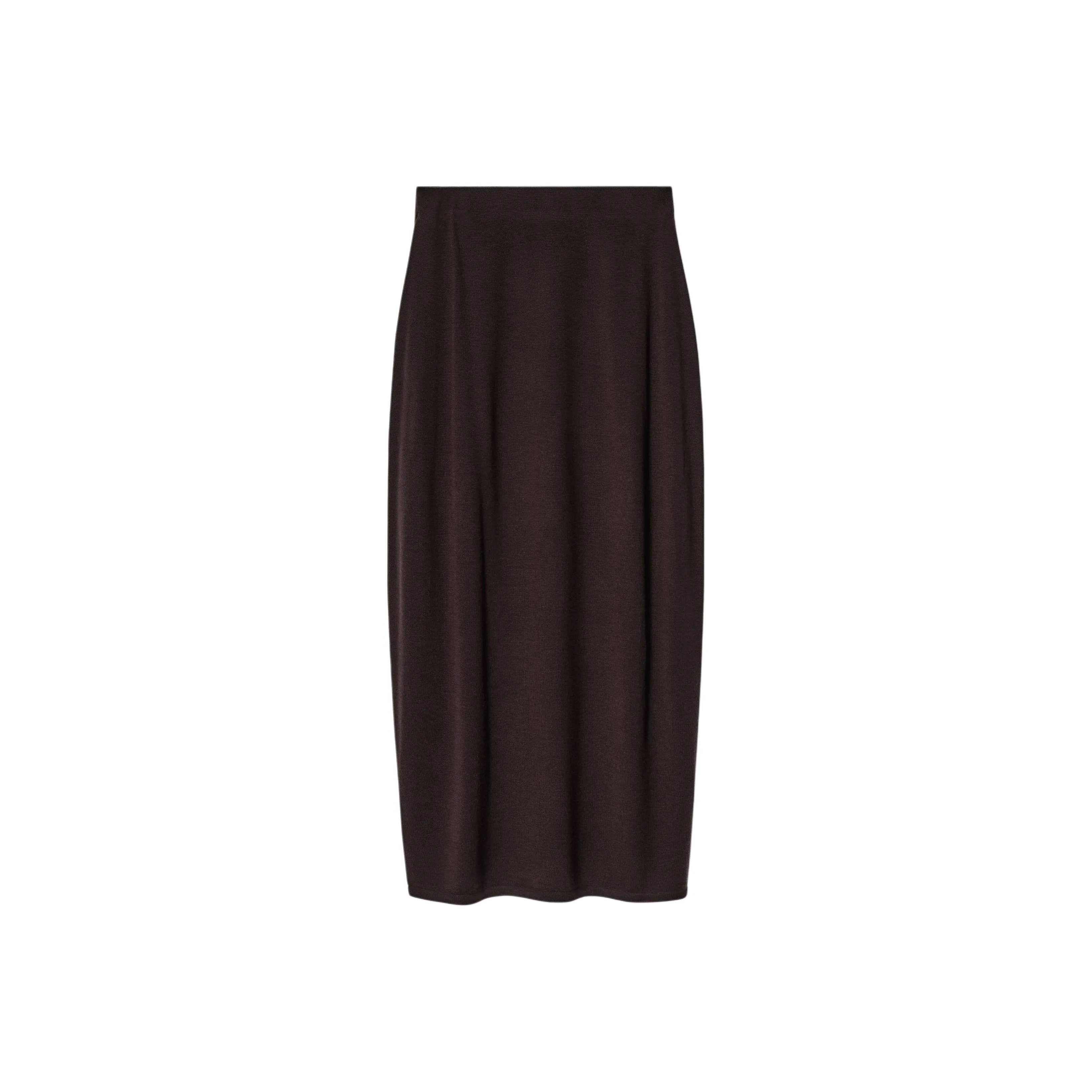 COS Повседневный Длинный Юбка Женская Темно-Коричневый