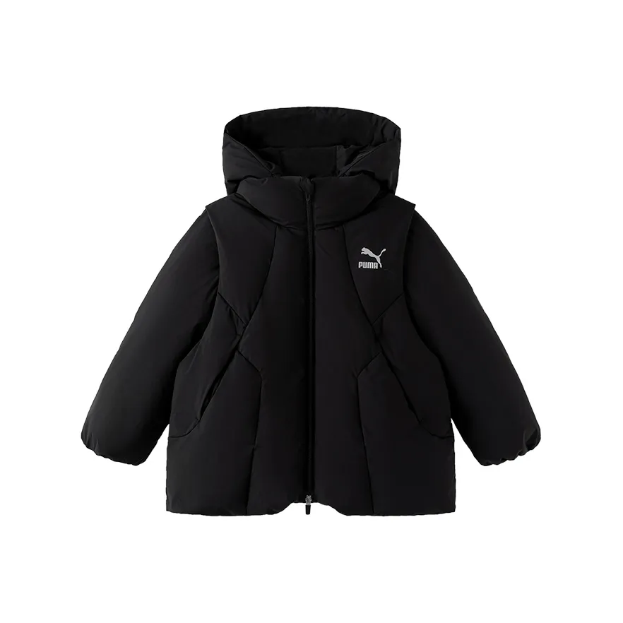 PUMA Пуховики и жилеты Goose Down Черный Детский