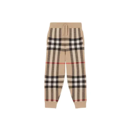 Burberry Коричневые Kids Вязаные Спортивные брюки