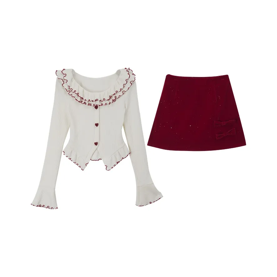 FABRIC PIG Комплект с юбкой Женские Красный