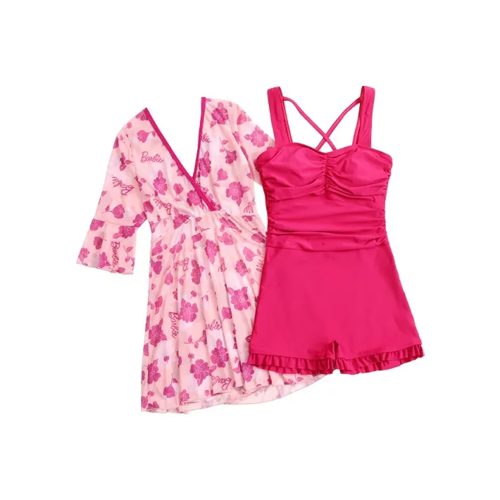Барби Ван-Пис Купальник Женский Розовый С принтом