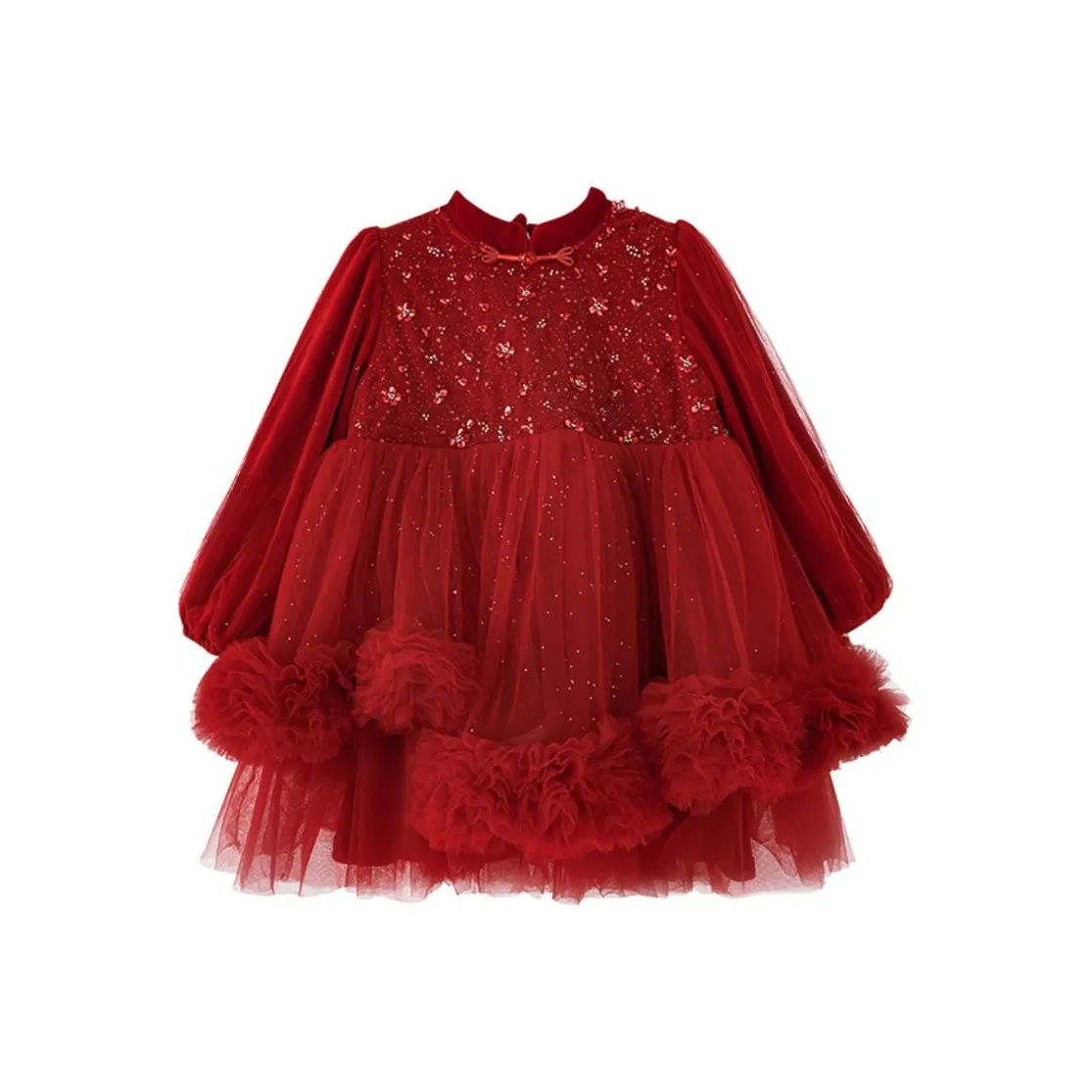 YOEHYAUL Детское платье бордового цвета для дошкольников