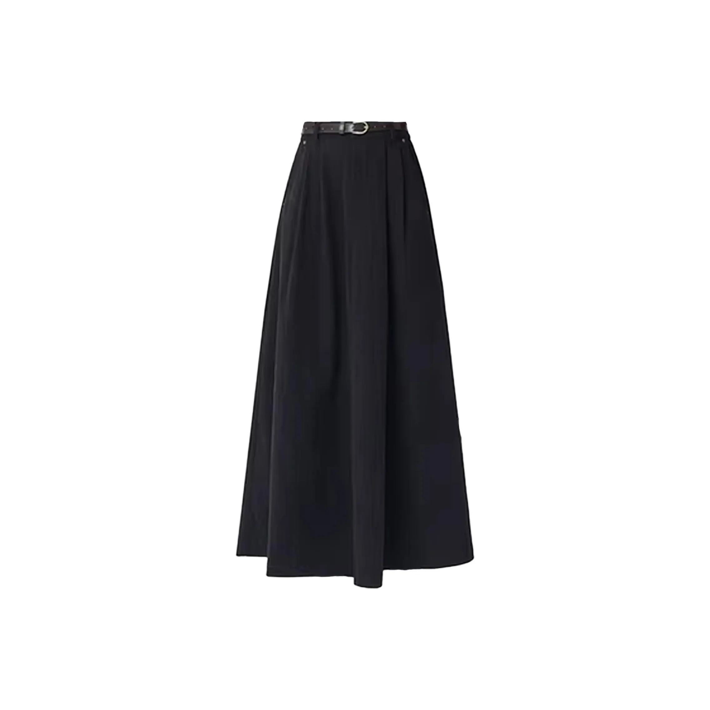 Wbwq Повседневный Длинный Юбка Женские Черный