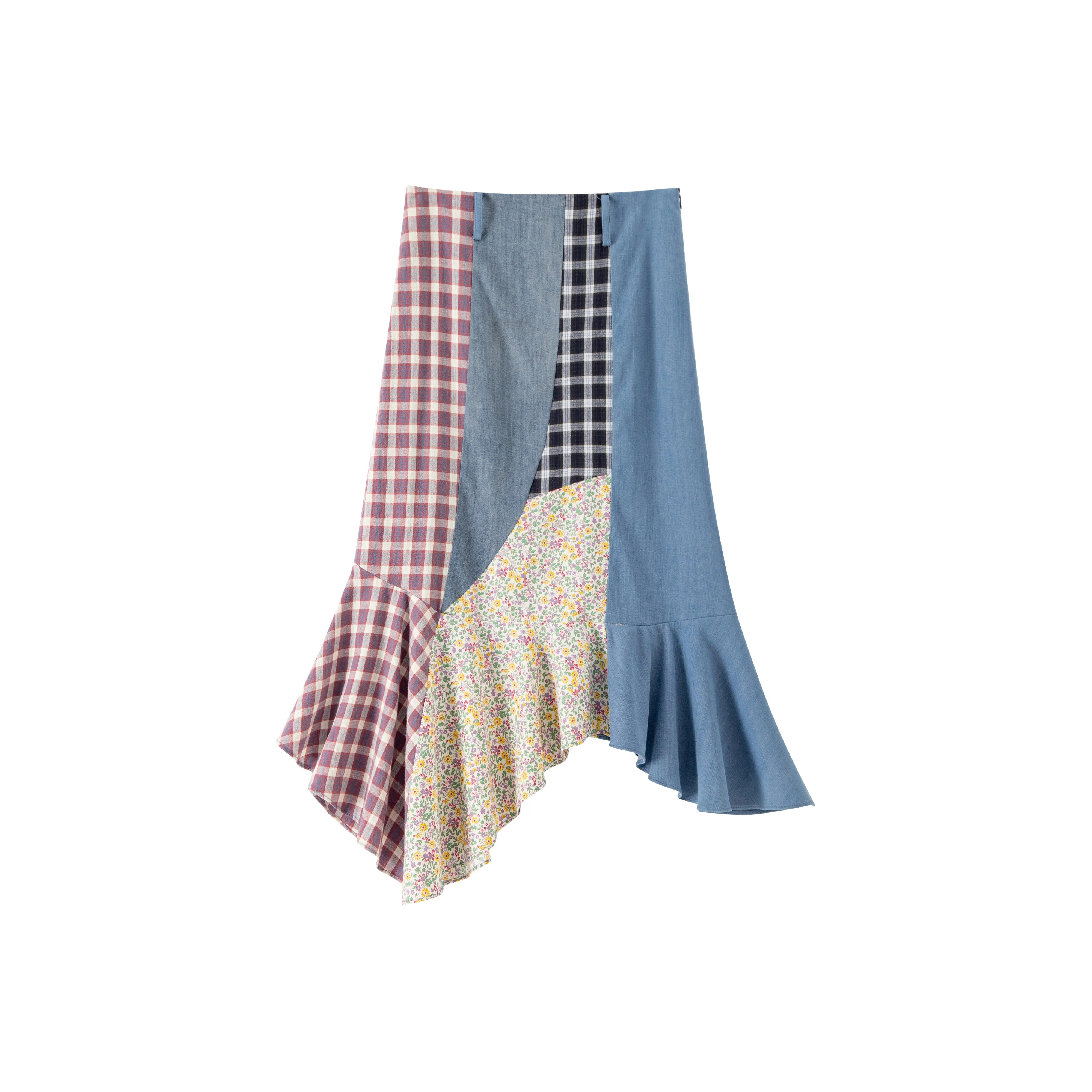 BANANA CICI Повседневный Длинный Юбка Женские Синий