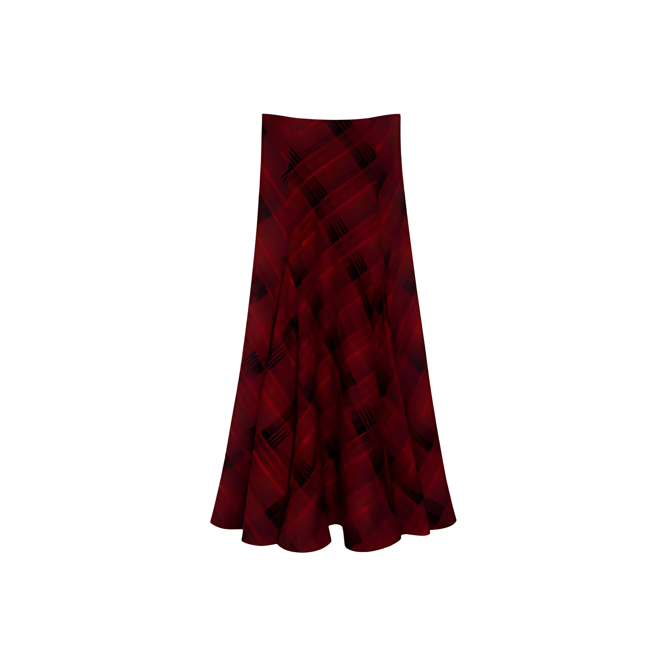 HTHK Повседневный Длинный Юбка Женские Красный