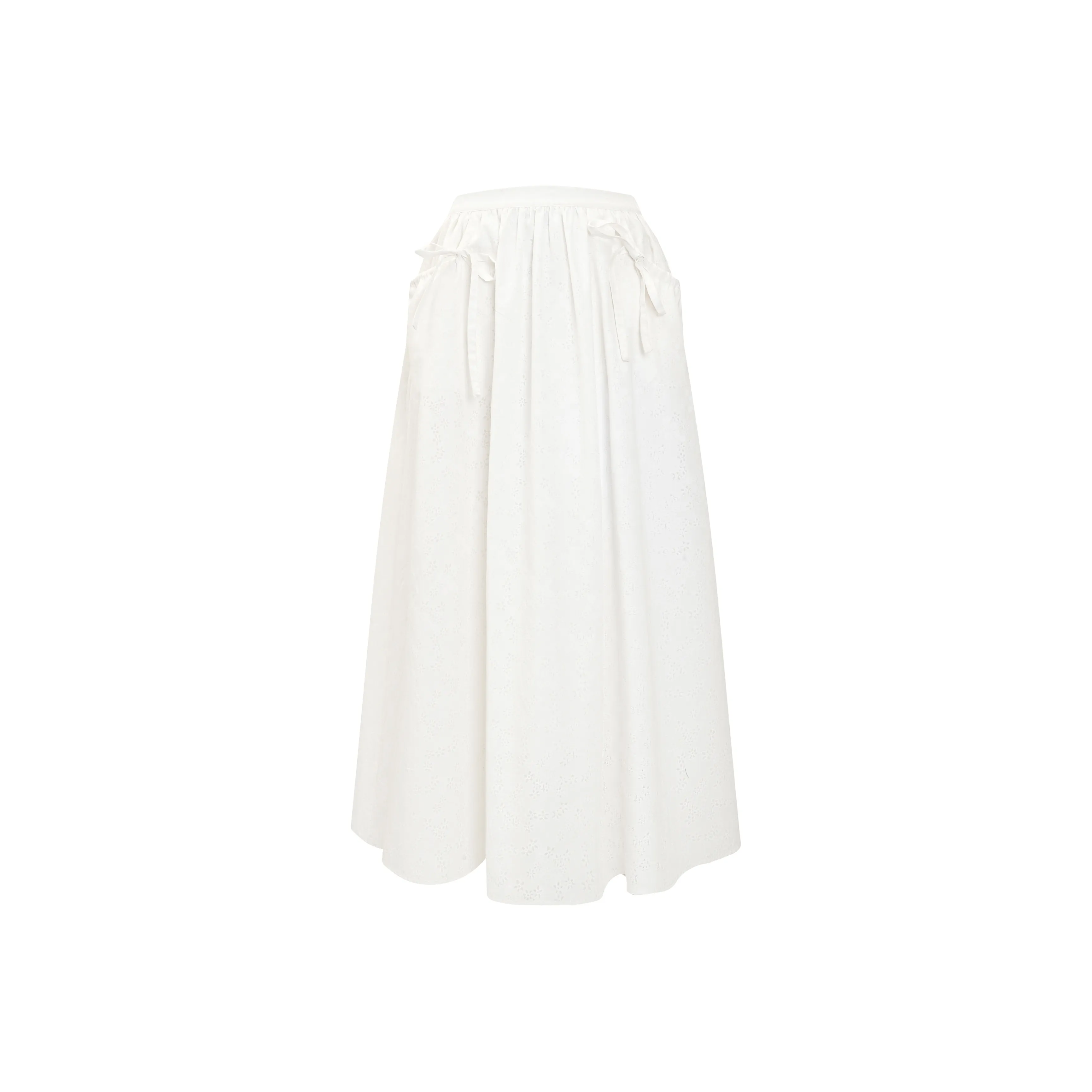 NTOT Повседневный Длинный Юбка Женская Белая