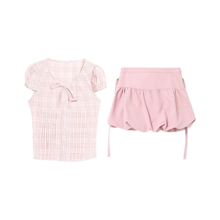 SYEEE WITH U Комплект с юбкой Женские 2 шт Розовый