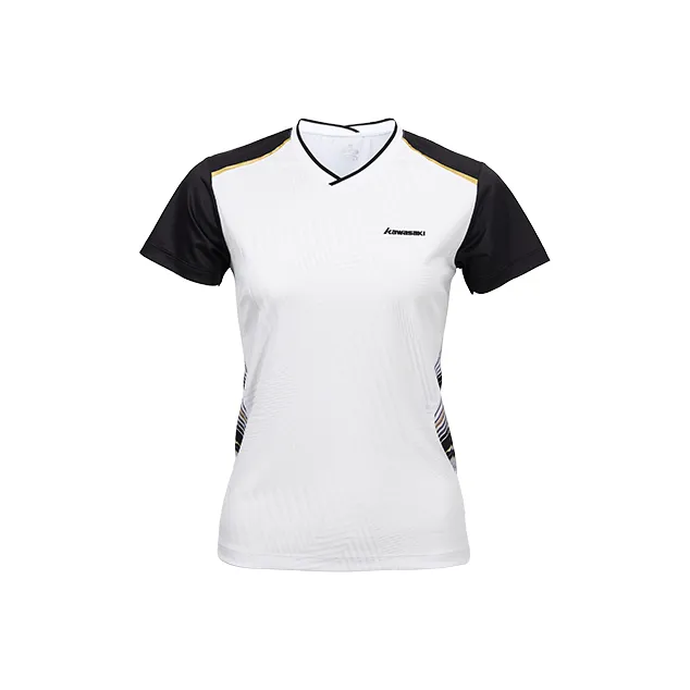 Kawasaki Badminton Jersey Women's White Gold