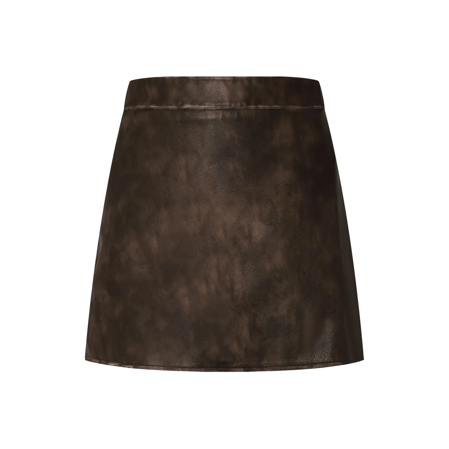 THE SEA LIFE Кожаные короткие юбки Женские Темная бабочка Коричневый