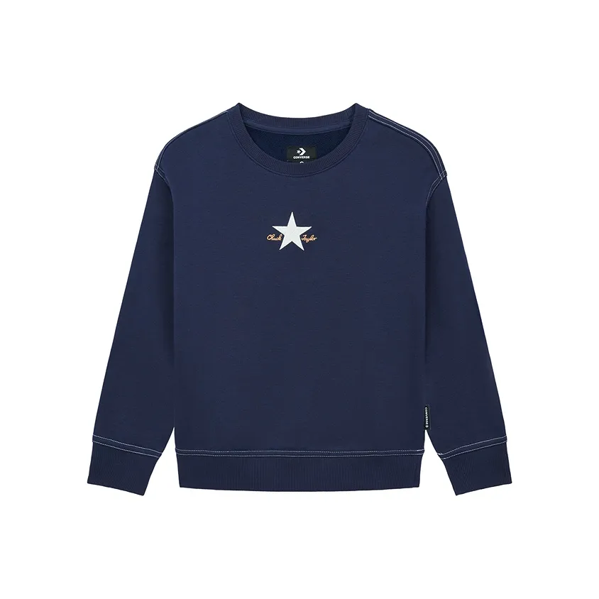 Конверс Толстовка Темно-синий Синий Дети Возраст 3-7 Лет