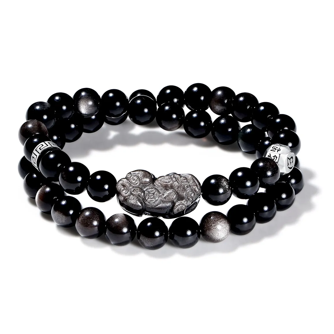 PUTUOSHANWENCHUANG Obsidian Jade Bracelets Unisex
