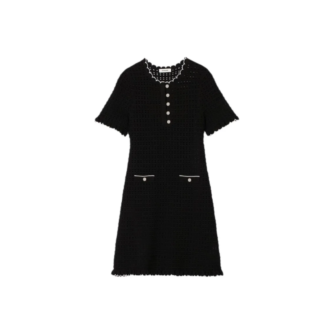 Sandro Open Knit Mini Dress