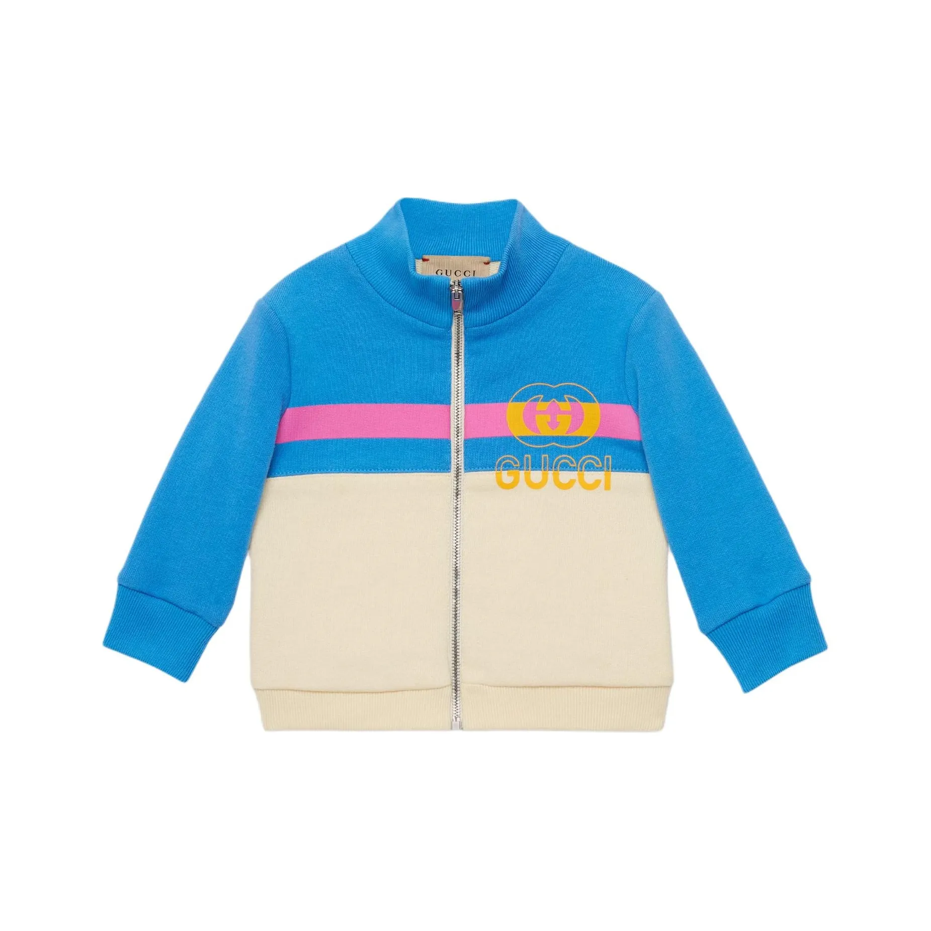 GUCCI Детское и детское пальто детская одежда хлопок трикотаж куртка на молнии Blue Baby