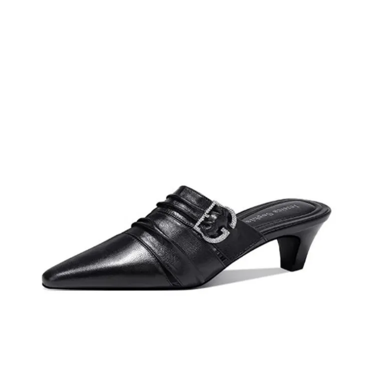 JESSICA SOPHIA Резиновая подошва Metal Rhinestone Устойчивые к истиранию Домашние тапочки Женские