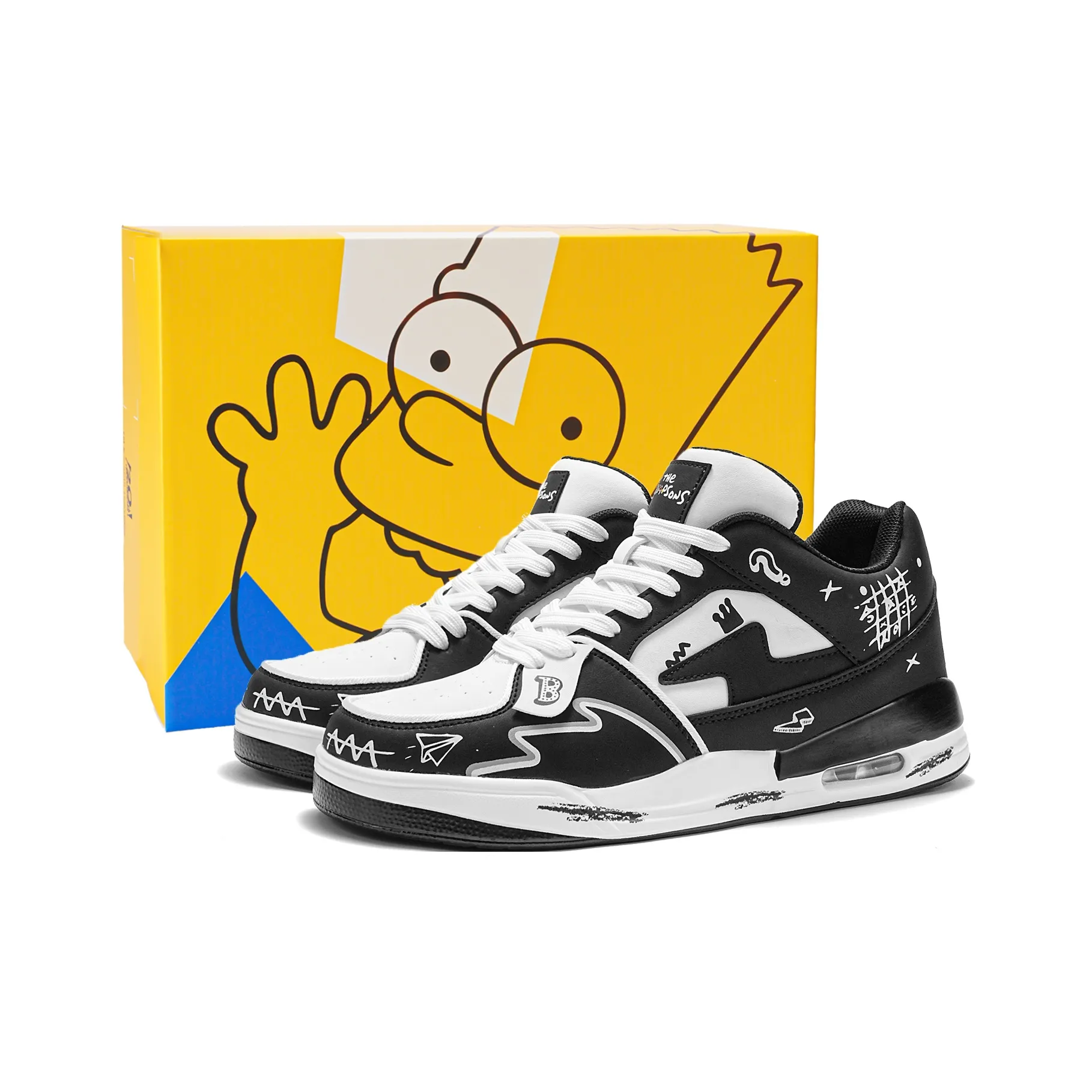 The Simpsons Винтажные баскетбольные кроссовки Low Top Унисекс