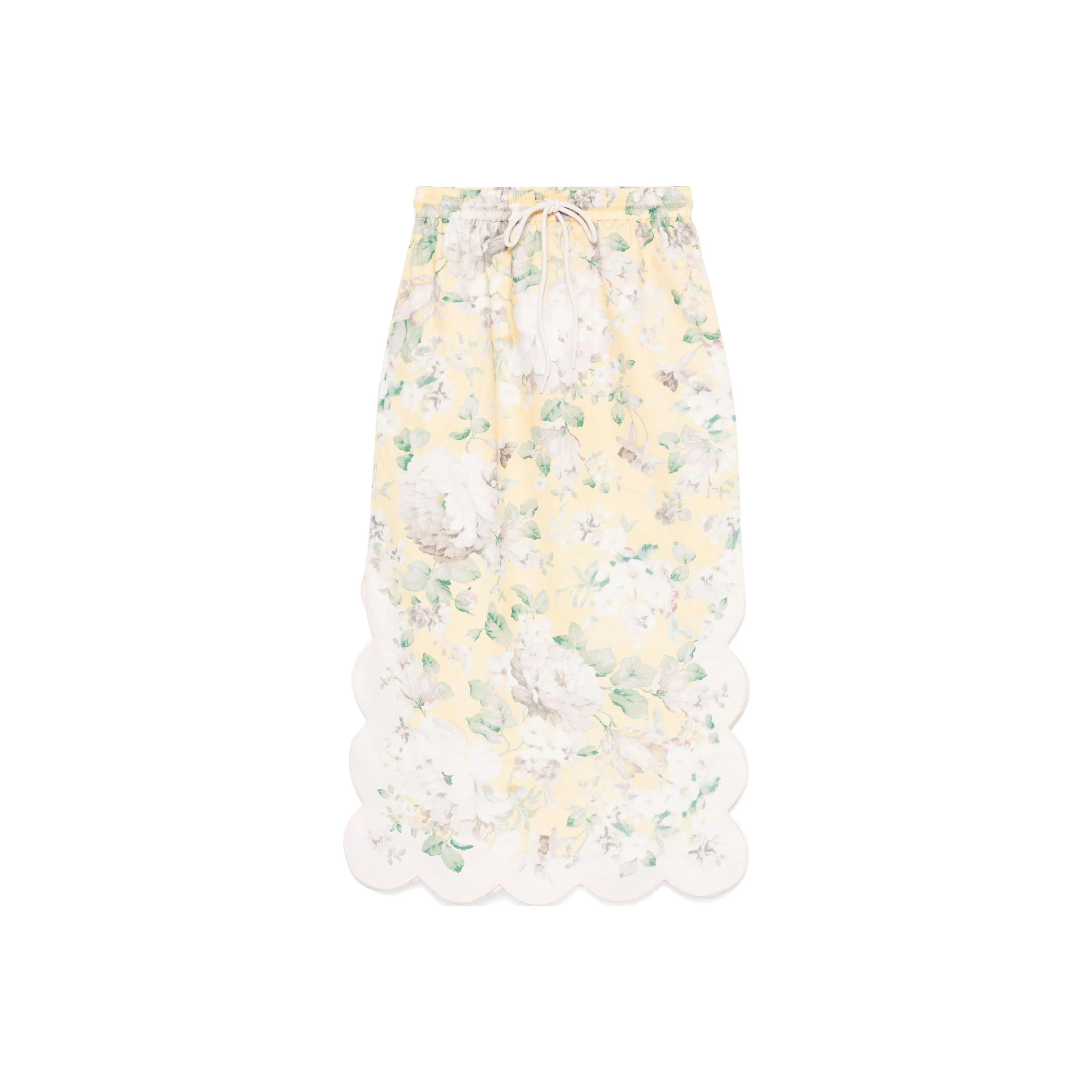 Zimmermann Casual Long Skirts Women's Pink Wax Yellow