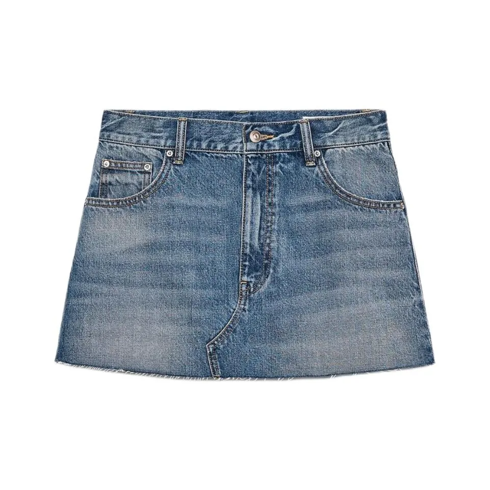 ZARA Trf Джинсовые короткие юбки Женские Blue