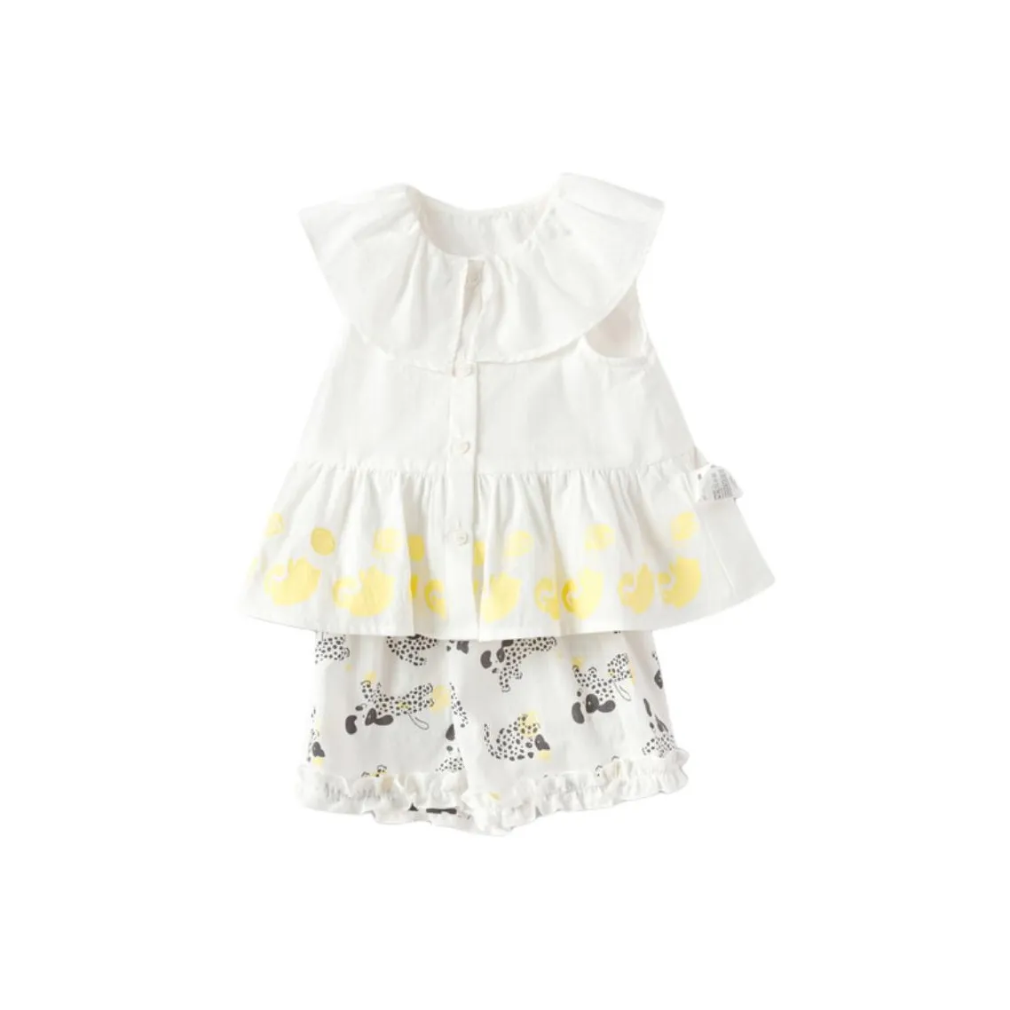 BALABALA Детский и Младенческий Костюм Белый и Желтый Тон Малыш