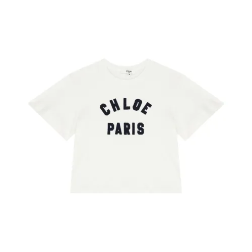 Chloé Сливочный Kids T Рубашки