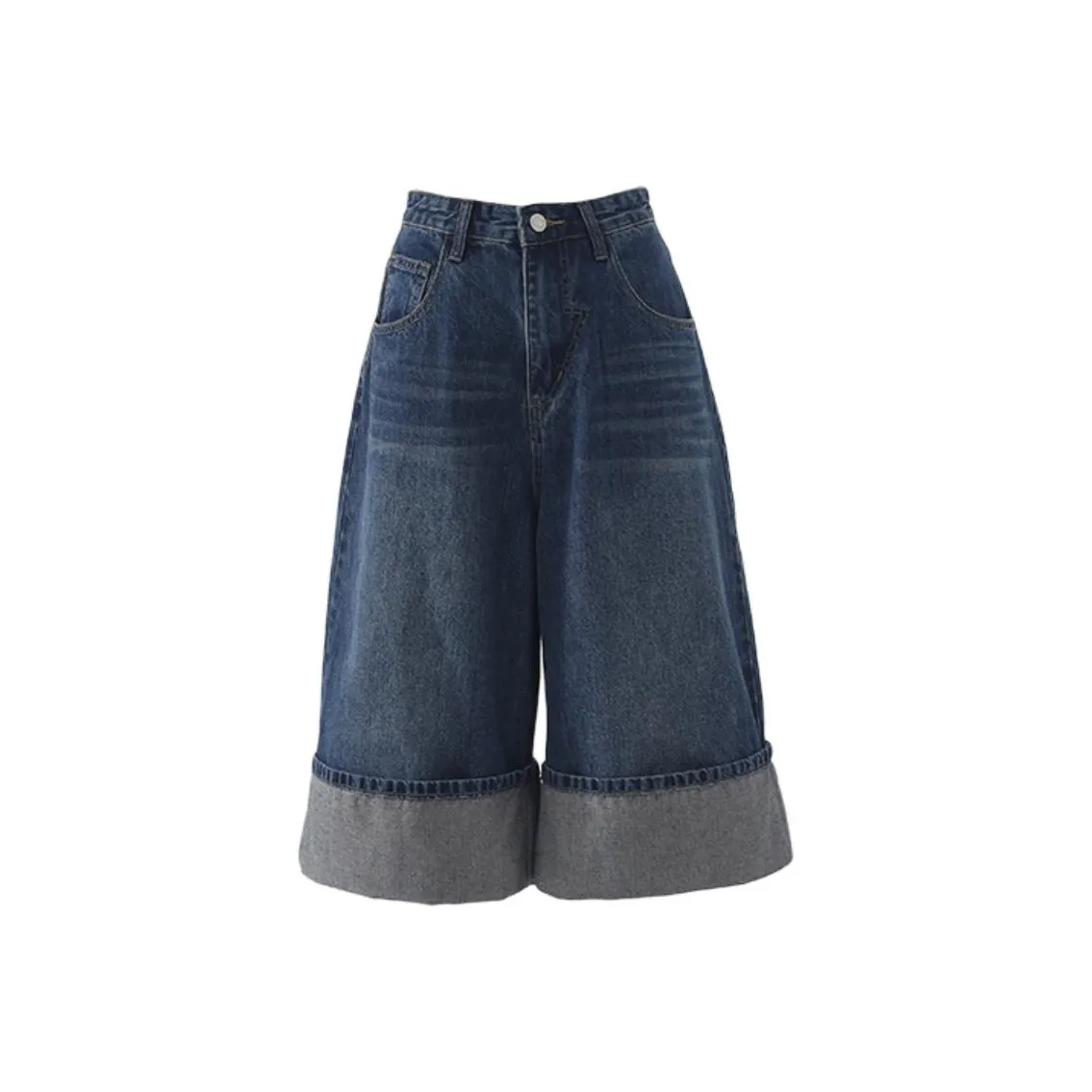 Poyz Denim Shorts Women's Blue Capri Pants