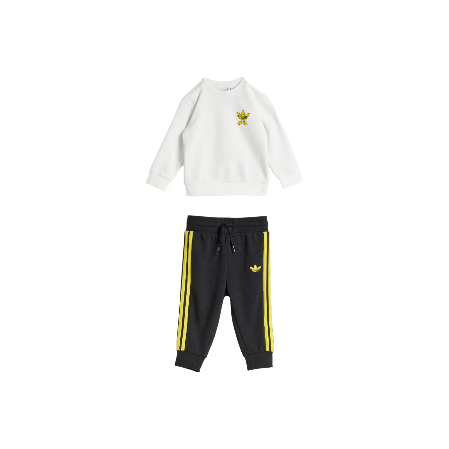 Adidas Originals Повседневная спортивная одежда CREW SET Белый Черный Для малышей и детей дошкольного возраста