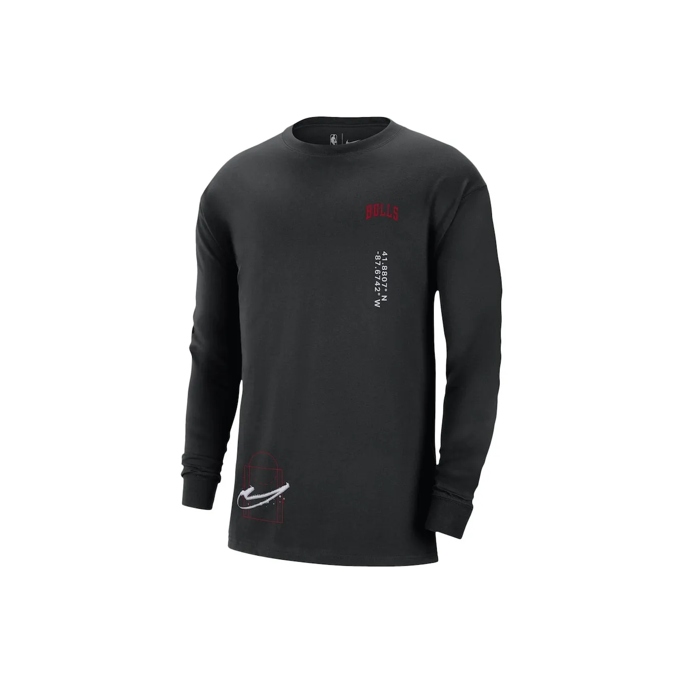 NIKE Chicago Bulls Черная Унисекс Футболка