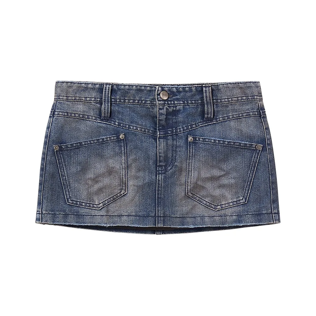 Miss Sixty Джинсовые короткие юбки Женские Темно-синий