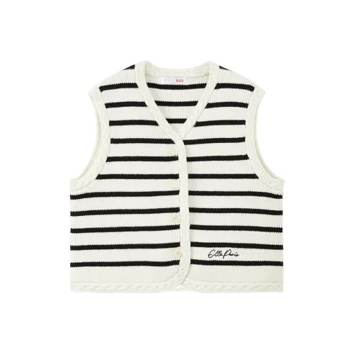 ELLE KIDS Черно-белые полосы Школьный возраст Жилеты