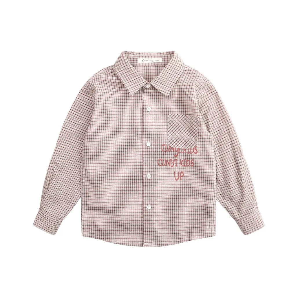 Pure and Good Рубашка Розовый Коричневый Трикотаж Дети Возраст 3-7 лет