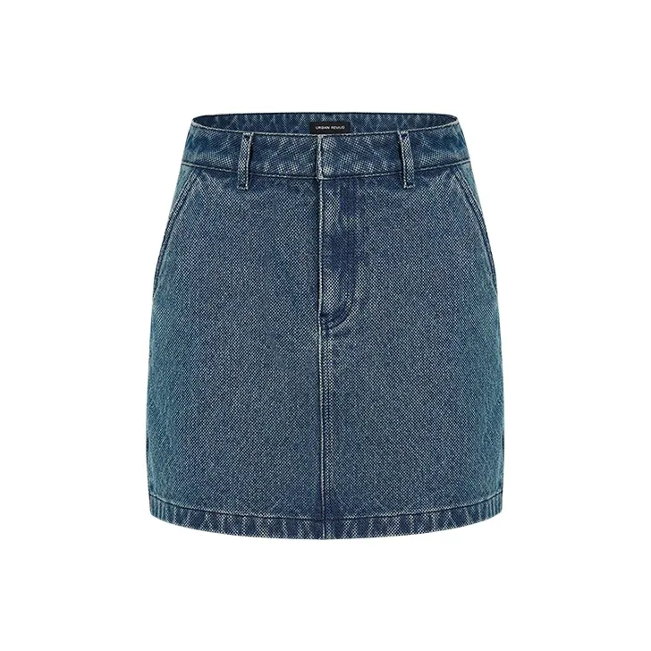 URBAN REVIVO Denim Short Skirts Women's Blue