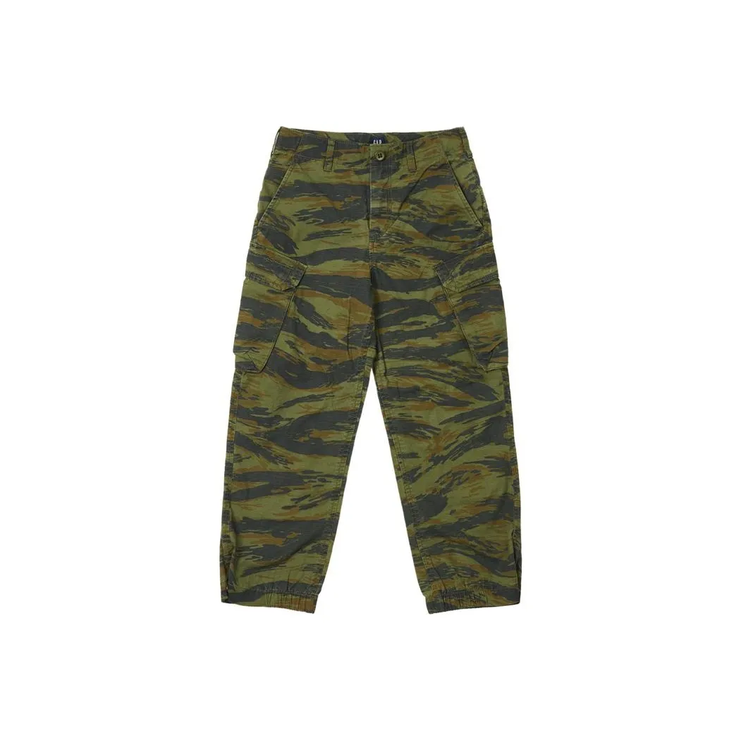 PALACE x GAP совместный бренд SS24 KIDS Cargo CAMO Брюки карго для детей Армейский зеленый
