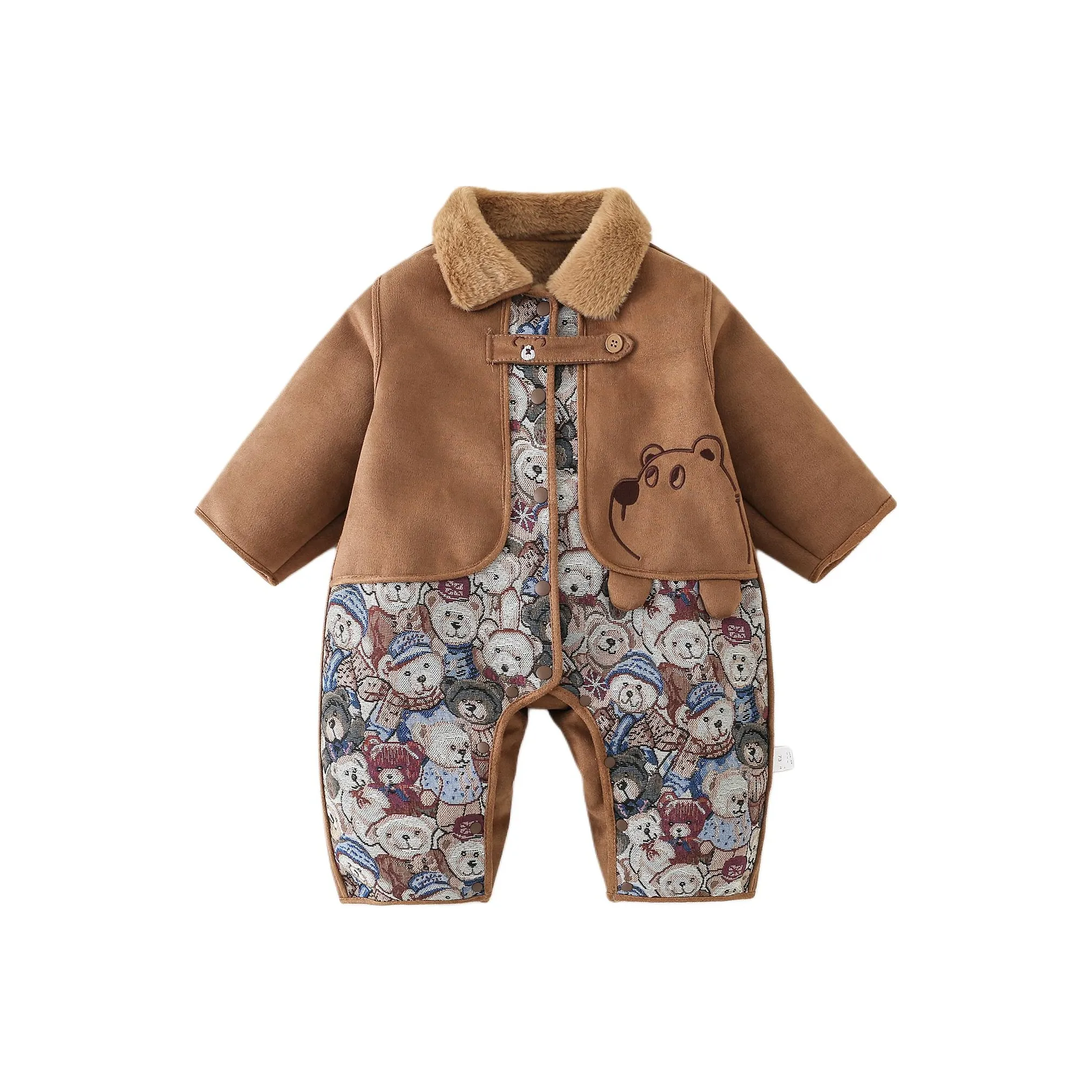 XiaoJinBu Комбинезон Темно-коричневый для младенцев и малышей