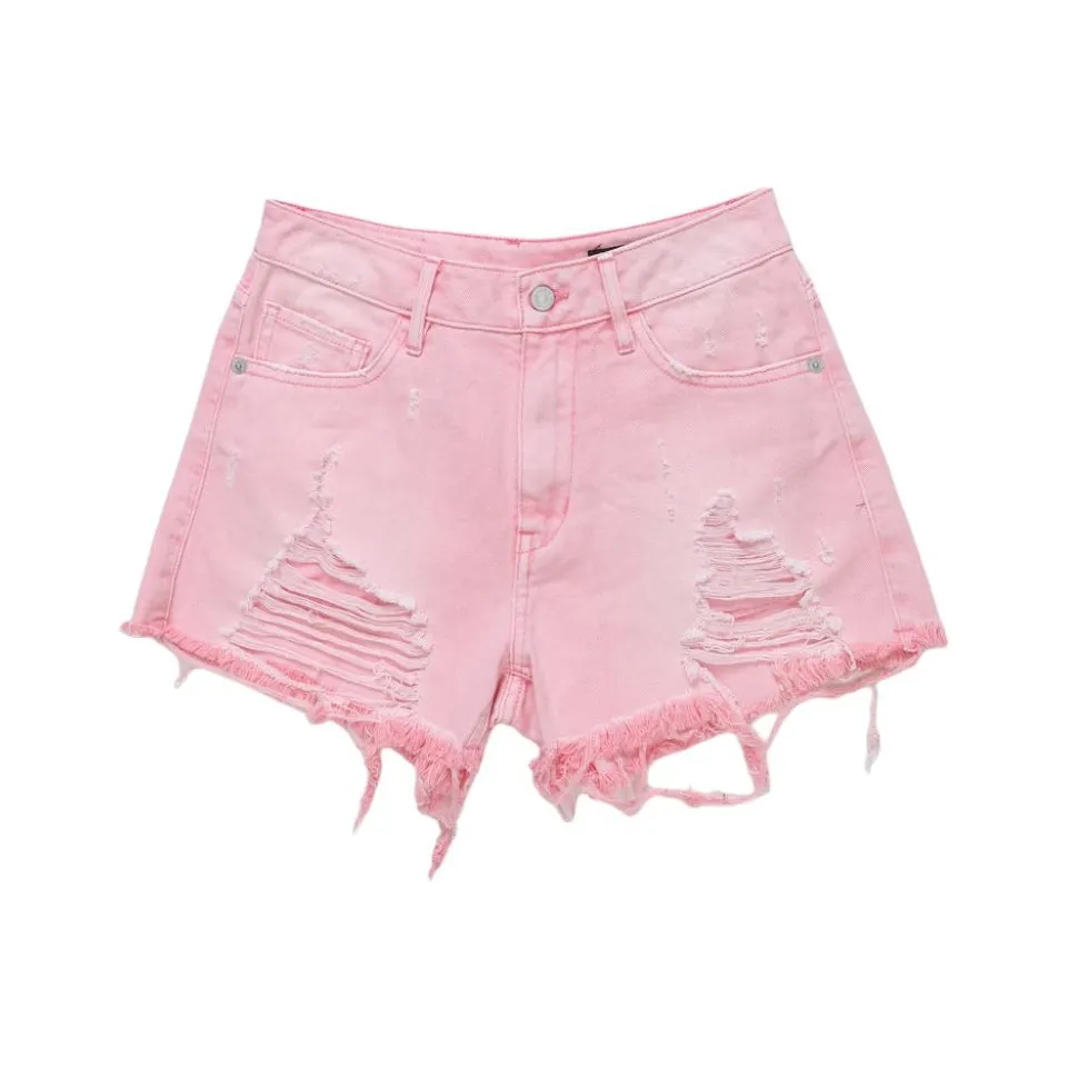 ABLE JEANS Джинсовые шорты Женские Герань Розовый