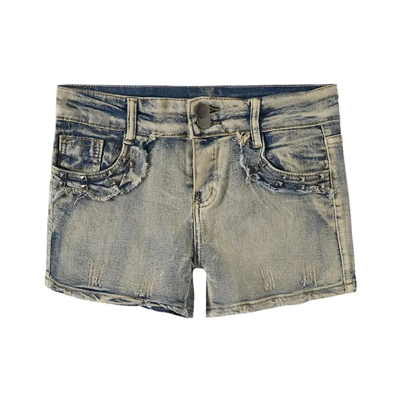 MO VOICE Грязно-желтые женские джинсовые шорты