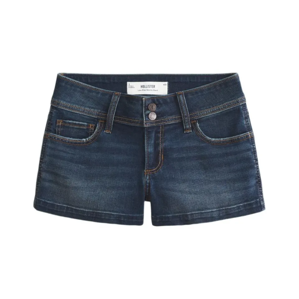 Hollister Джинсовые шорты Женские Темно-синий