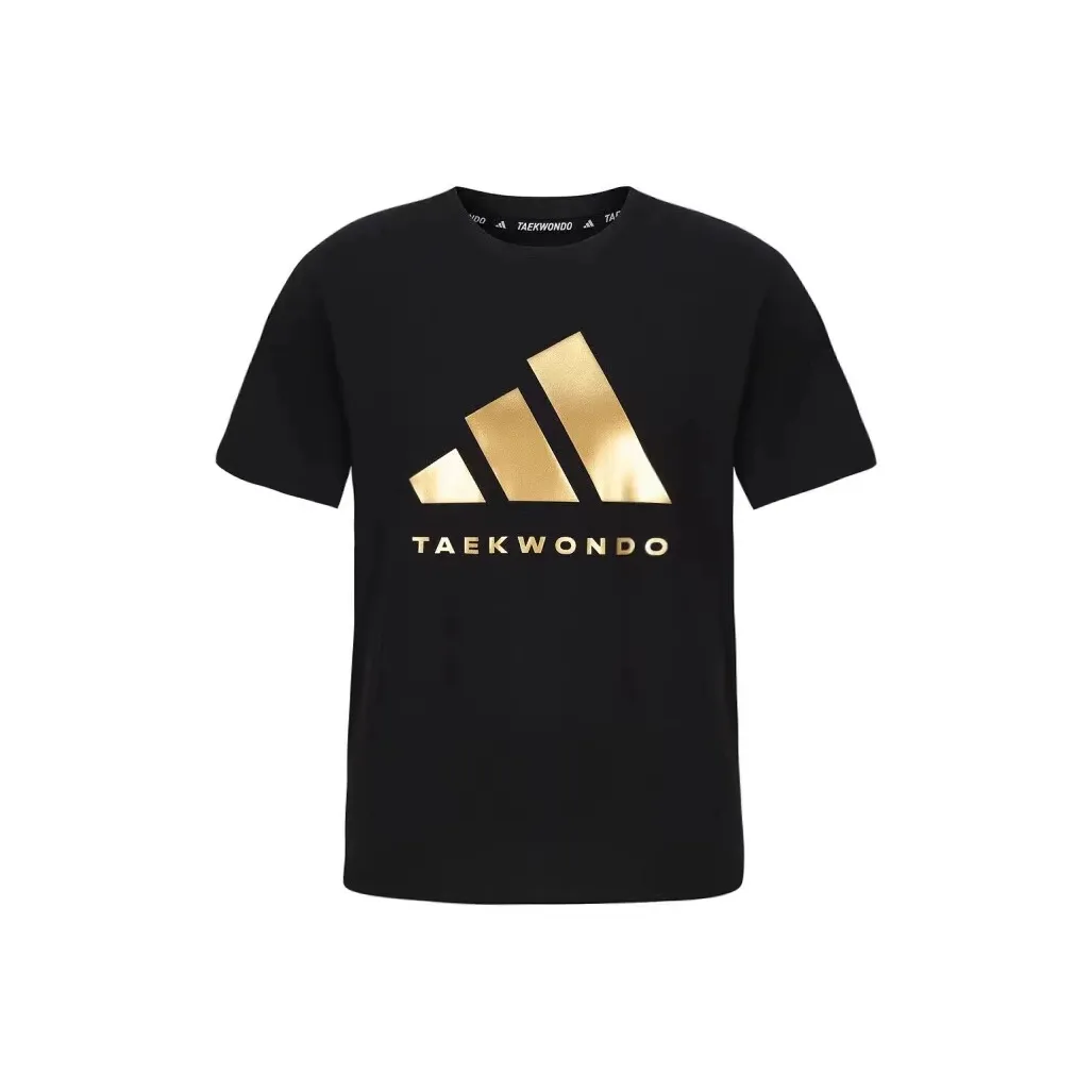 Adidas Короткий рукав T-рубашки Черный Золотой для детей 3-7 лет