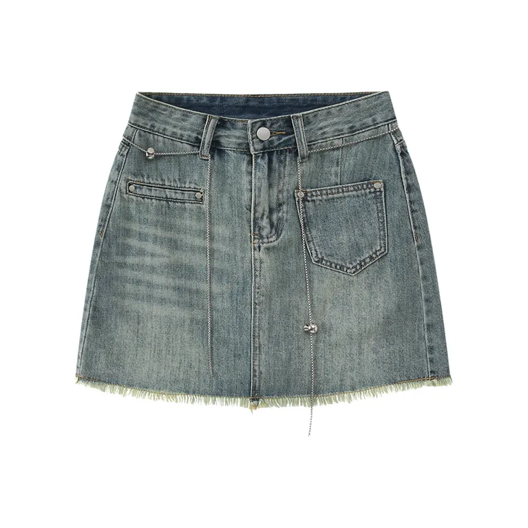 Checkitout Джинсовые шорты Женские Светло-синие