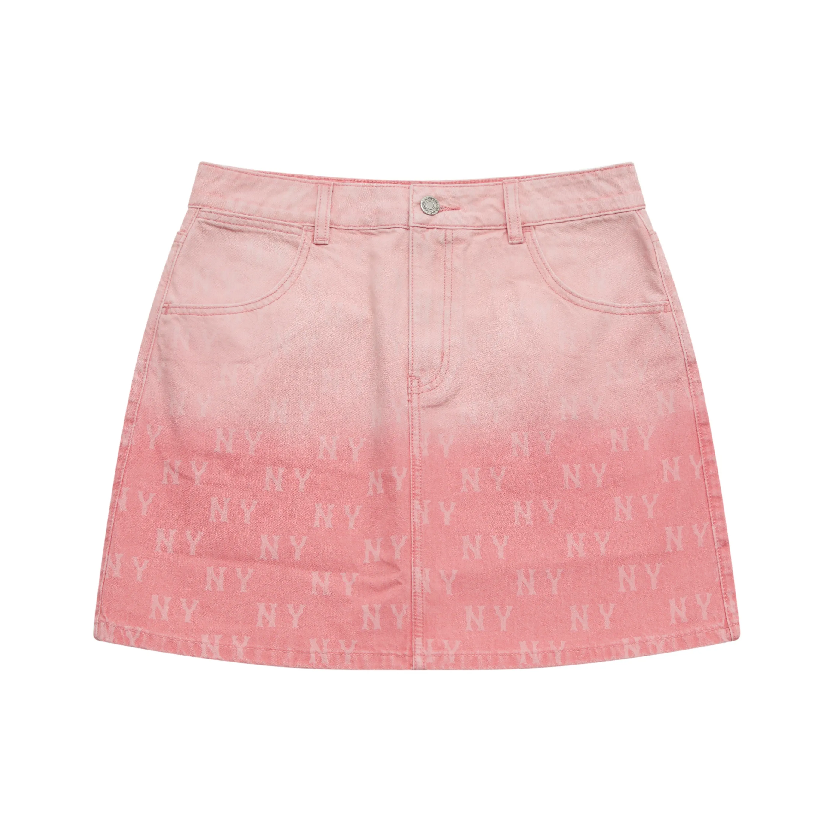 MLB MONOGRAM Коллекция New York Yankees SS25 Джинсовые короткие юбки Женские Розовый